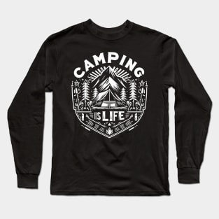 Camping Is Life - Vintage Styled Camping Long Sleeve T-Shirt